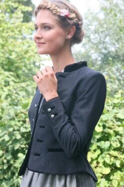 Damen Lodenjacke Anthrazit Schwarz Mit Samtkragen Ebbs 004841 -Modegeschäft hammerschmid damen lodenjacke anthrazit schwarz mit samtkragen 004841 3 1200x1200