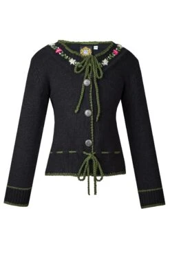 Kinder Trachten Strickjacke Schwarz-grün Rita 140639