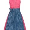 Mini Dirndl 60cm Pink Blau Gemustert Maschsee 008028