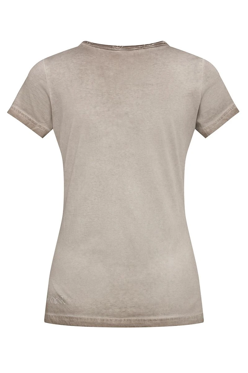 Trachtenshirt Kurzarm Grau Rot Engerl 007874 2 Trachtenshirt Kurzarm Grau Rot Engerl 007874 – Bild 2