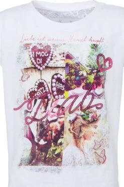 Kinder Trachtenshirt Weiß Mit Spitze Und Großem Aufdruck Iska 008766 -Modegeschäft hangowear kinder trachtenshirt weiss mit spitze und grossem aufdruck iska 008766 3 1200x1200