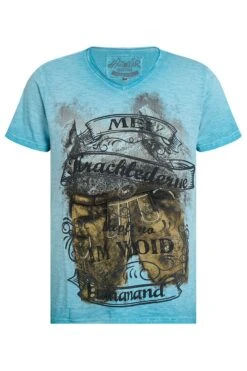 Trachtenshirt Blau Sebald 012281