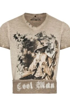 Trachtenshirt Kurzarm Braun Theo 009415 -Modegeschäft hangowear trachtenshirt kurzarm braun theo 009415 3 1200x1200