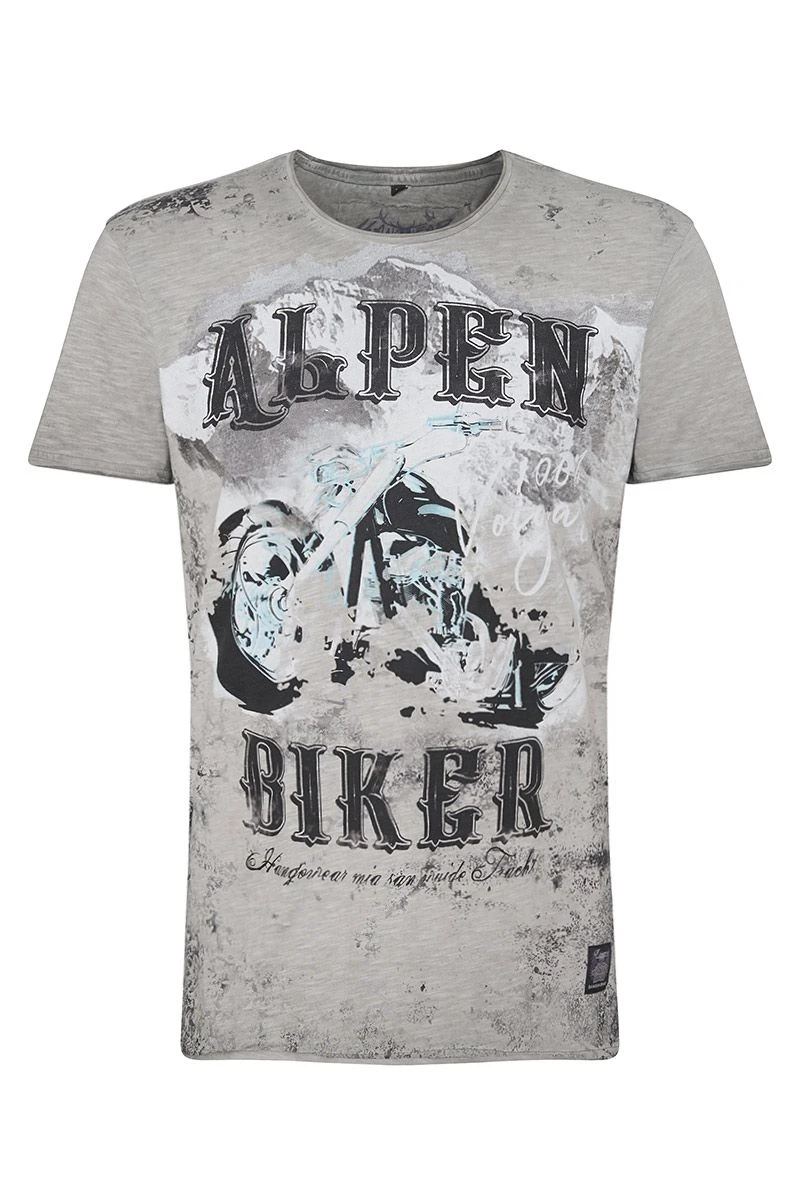 Trachtenshirt Kurzarm Grau Clint 010287 1 Trachtenshirt Kurzarm Grau Clint 010287