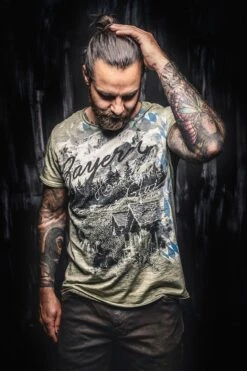 Trachtenshirt Oliv Salvator 012284 -Modegeschäft hangowear trachtenshirt oliv salvator 012284 3 1200x1200