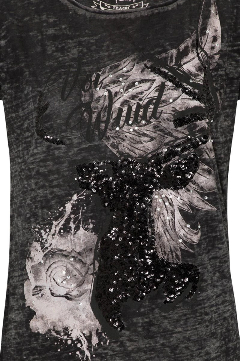 Trachtenshirt Schwarz Meliert Mit Pailletten Thordis 009430 2 Trachtenshirt Schwarz Meliert Mit Pailletten Thordis 009430 – Bild 2