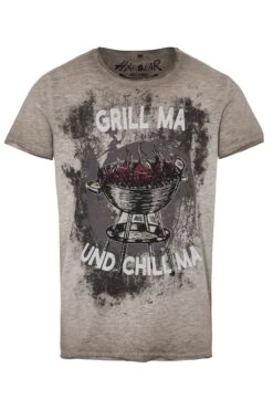 Trachtenshirt Taupe Grill Ma Und Chill Ma 012940