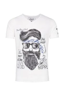 Trachtenshirt Weiß Kenny Bavaria 004309