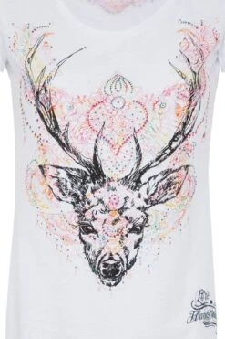 Trachtenshirt Weiß Mit Hirschprint Layla 009425 -Modegeschäft hangowear trachtenshirt weiss mit hirschprint layla 009425 2 1200x1200 1