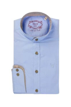Trachtenhemd Langarm Hellblau Georg 008981 - Slimfit