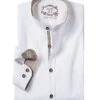 Trachtenhemd Langarm Weiß Hannes 006995 - Slimfit