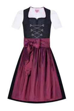 Kinderdirndl Dunkelblau Gemustert Beere Natalie 004043