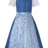 Kinderdirndl Dunkelblau Hellblau Romy 010955