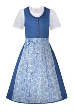 Kinderdirndl Dunkelblau Hellblau Romy 010955