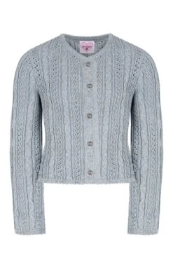 Mädchen Trachten Strickjacke Blaugrau Alia 015293