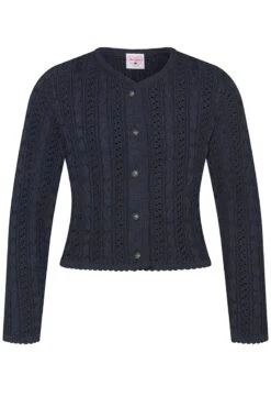 Mädchen Trachten Strickjacke Dunkelblau Modell: Lilly 009522