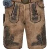 Lederhose Kurz Eiche Gespeckt Heiliger St. Florian 011077