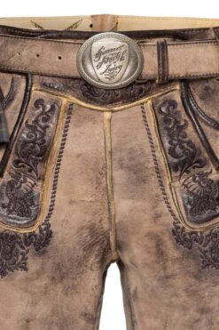 Lederhose Kurz Hellbraun Antik Mit Gürtel St. Virtus 007829 -Modegeschäft himmel arsch und zwirn lederhose kurz hellbraun antik mit guertel st virtus 007829 3 1200x1200