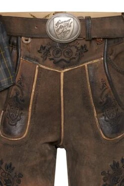 Lederhose Kurz Mit Gürtel Braun-antik Boandlkramer 002789 -Modegeschäft himmel arsch und zwirn lederhose kurz mit guertel braun antik boandlkramer 002789 3 1200x1200