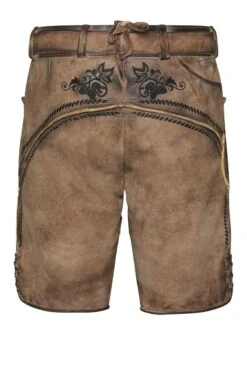 Lederhose Kurz Mit Gürtel Eiche Gespeckt Braumeister 007826 -Modegeschäft himmel arsch und zwirn lederhose kurz mit guertel eiche gespeckt braumeister 007826 3 1200x1200