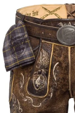 Lederhose Kurz Mit Gürtel Tabak-rustikal Sonntag 001241 -Modegeschäft himmel arsch und zwirn lederhose kurz mit h traeger tabak rustikal sonntag 001241 4 1200x1200