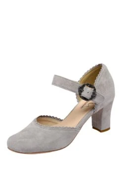 Pumps Hellgrau Mit Riemchen Walchensee 005396