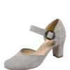 Pumps Hellgrau Mit Riemchen Walchensee 005396