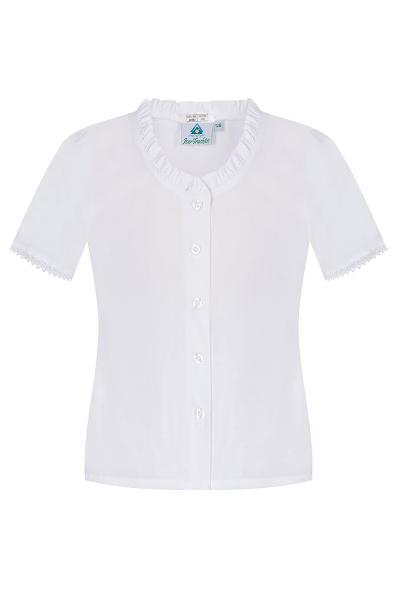 Kinder Dirndlbluse Weiß Vroni 007966 1 Kinder Dirndlbluse Weiß Vroni 007966