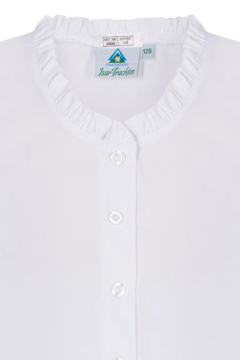 Kinder Dirndlbluse Weiß Vroni 007966 3 Kinder Dirndlbluse Weiß Vroni 007966 – Bild 3