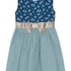 Kinder Trachtenkleid Blau Geblümt Linda 013490