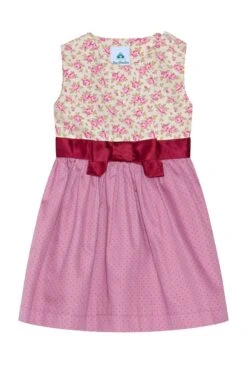 Kinder Trachtenkleid Creme Altrosa Lisa 013489