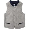 Kinder Trachtenweste Grau Dunkelblau 004049