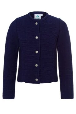 Mädchen Trachten Strickjacke Dunkelblau Marina 002386