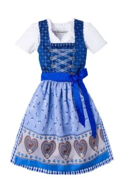 Kinder Dirndl Dunkelblau Hellblau Maxima 004055
