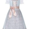 Kinder Dirndl Hellblau Mit Weißer Spitzenschürze Juliane 009852