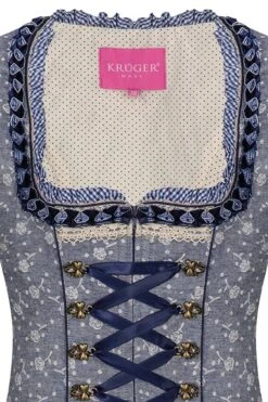 Trachtenmieder Jeansblau Creme Gemustert 003713 -Modegeschäft krueger trachten mieder blau creme gemustert 003713 3 1200x1200