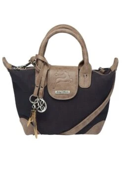 Trachtentasche Schwarz Taupe 010158