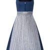 Dirndl Lang 80 Cm Dunkelblau Silber Nicoletta 006864