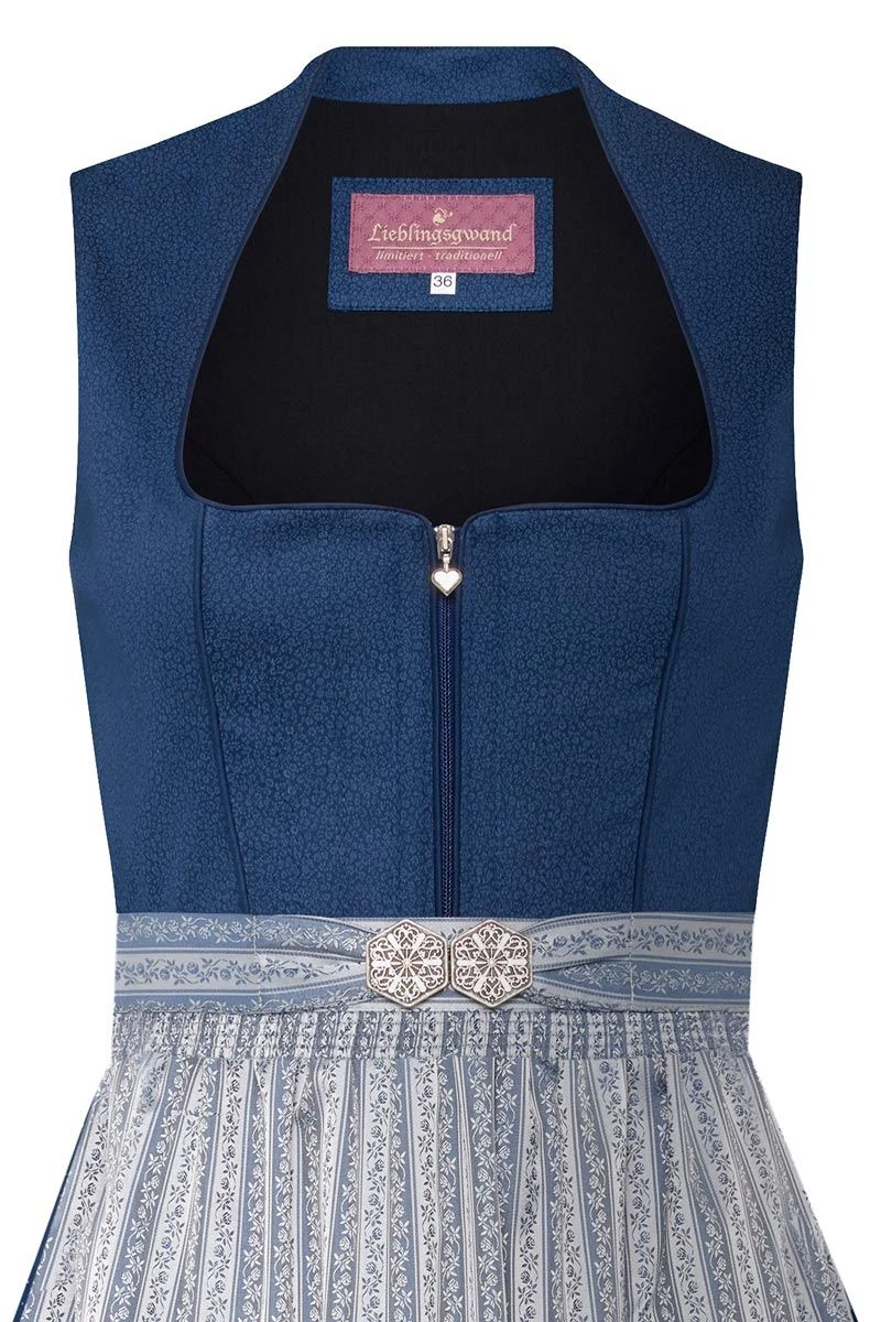 Dirndl Lang 80 Cm Dunkelblau Silber Nicoletta 006864 3 Dirndl Lang 80 Cm Dunkelblau Silber Nicoletta 006864 – Bild 3