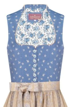 Dirndl Lang 80cm Hellblau Beige Nicoletta 005207 - Limitiert -Modegeschäft lieblingsgwand dirndl lang 80er hellblau beige nicoletta 005207 3 1200x1200