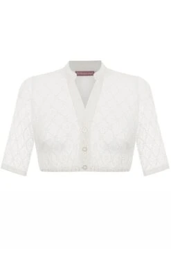 Dirndlbluse Spitze Creme Stretch Emma 014039