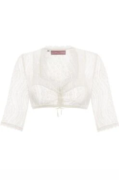 Dirndlbluse Spitze Creme Stretch Marie 015412