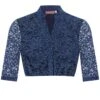 Dirndlbluse Spitze Dunkelblau Stretch Veronika 015431