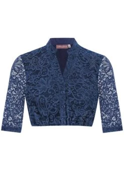 Dirndlbluse Spitze Dunkelblau Stretch Veronika 015431