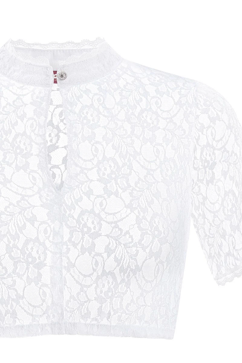 Dirndlbluse Spitze Weiß Stretch Elisa 013754 2 Dirndlbluse Spitze Weiß Stretch Elisa 013754 – Bild 2