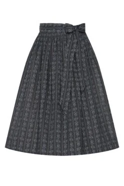 Dirndlschürze Midi 70 Cm Anthrazit Gemustert Elisa 013967