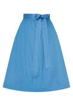 Dirndlschürze Midi 70 Cm Hellblau Gestreift Nelly 013769