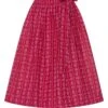 Dirndlschürze Midi 70 Cm Rot Gemustert Elisa 013964