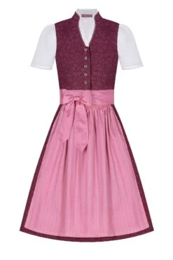 Kinder Dirndl Beere Altrosa Gemustert Florentine 008204