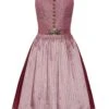 Midi Dirndl 65 Cm Altrosa Bordeaux Gemustert Ella 010043